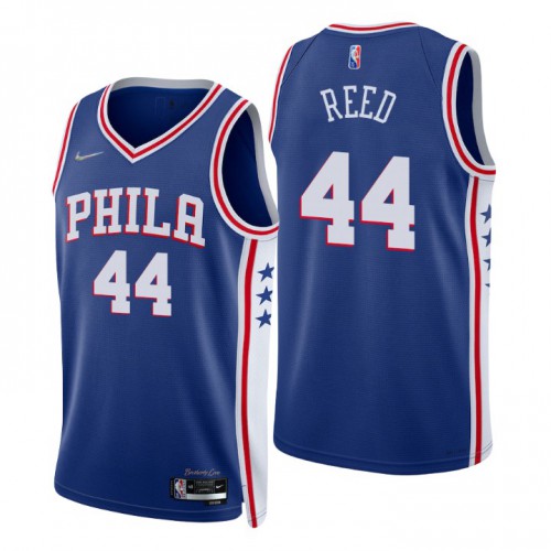 Nike Philadelphia 76ers #44 Paul Reed Royal Men’s 2021-22 NBA 75th Anniversary Diamond Swingman Jersey – Icon Edition Men’s->philadelphia 76ers->NBA Jersey