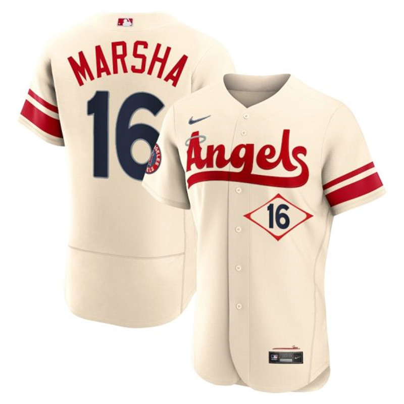 Angels #16 Brandon Marsha Cream 2022 City Connect Flexbase Jersey->los angeles angels->MLB Jersey