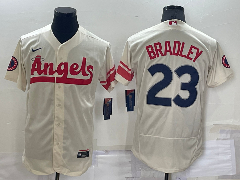 Angels #23 Archie Bradley Cream Nike 2022 City Connect Flexbase Jerseys->milwaukee brewers->MLB Jersey
