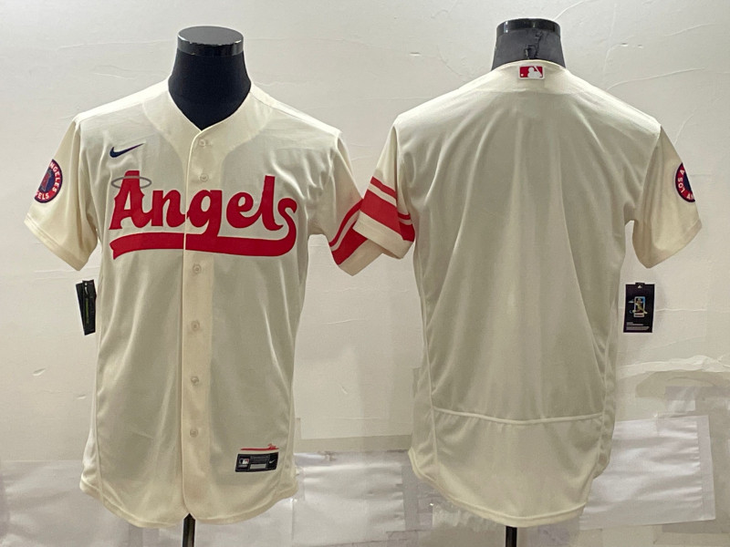 Angels Blank Cream 2022 City Connect Flexbase Jersey->los angeles angels->MLB Jersey