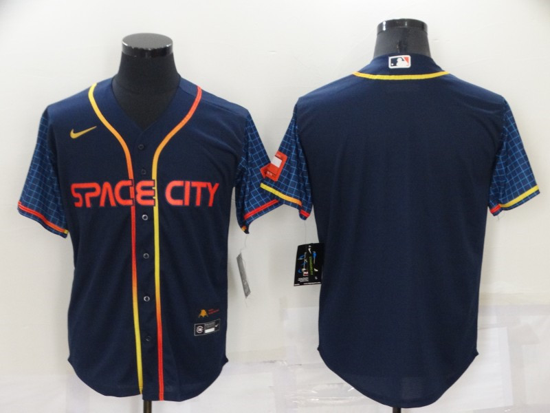Astros Blank Navy Nike 2022 City Connect Cool Base Jersey->houston astros->MLB Jersey