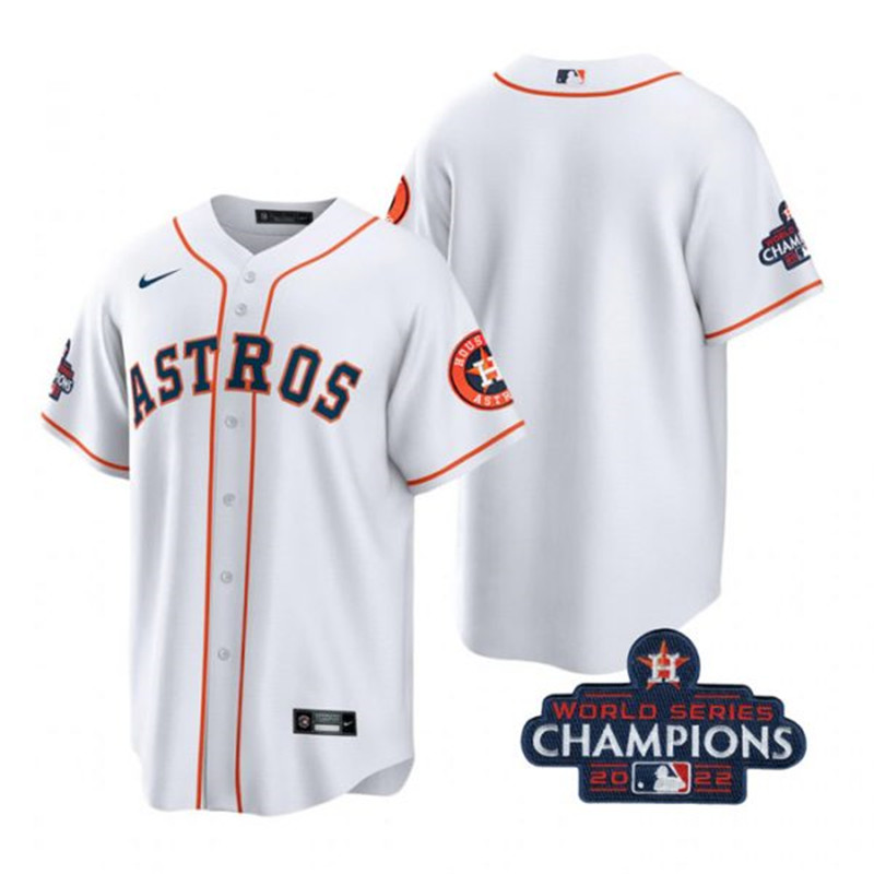 Astros Blank White 2022 World Series Champions Cool Base Jersey->houston astros->MLB Jersey