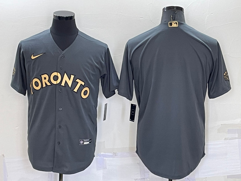 Blue Jays Blank Charcoal Nike 2022 MLB All Star Cool Base Jersey->2022 all star->MLB Jersey