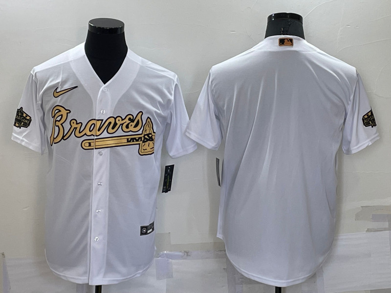 Braves Blank White Nike 2022 MLB All Star Cool Base Jersey->2022 all star->MLB Jersey