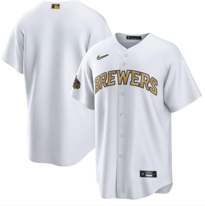 Brewers Blank White Nike 2022 MLB All Star Cool Base Jersey->2022 all star->MLB Jersey
