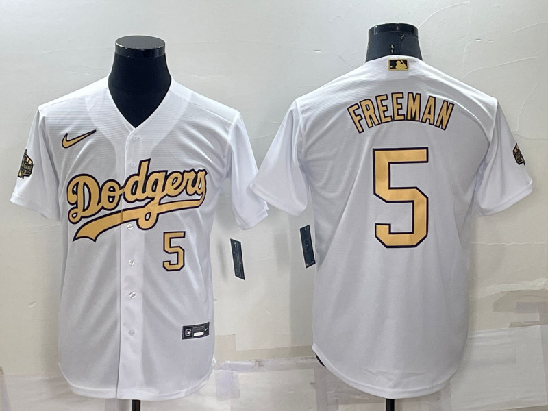 Dodgers #5 Freddie Freeman White Nike 2022 MLB All Star Cool Base Jersey->los angeles dodgers->MLB Jersey