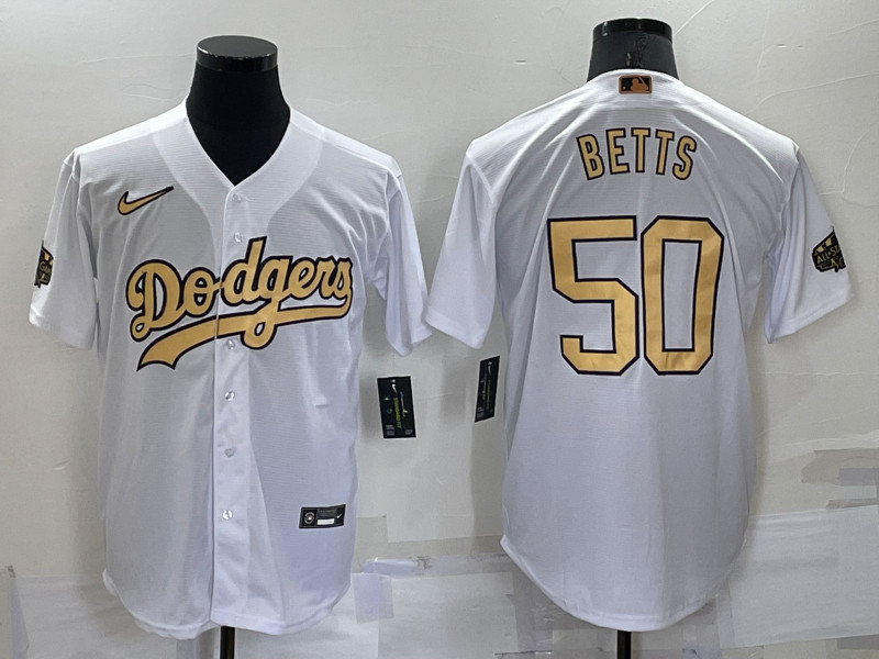 Dodgers #50 Mookie Betts White Nike 2022 MLB All Star Cool Base Jersey->2022 all star->MLB Jersey