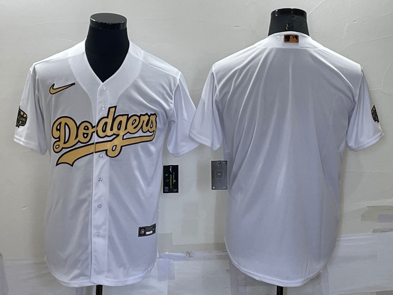 Dodgers Blank White Nike 2022 MLB All Star Cool Base Jersey->2022 all star->MLB Jersey