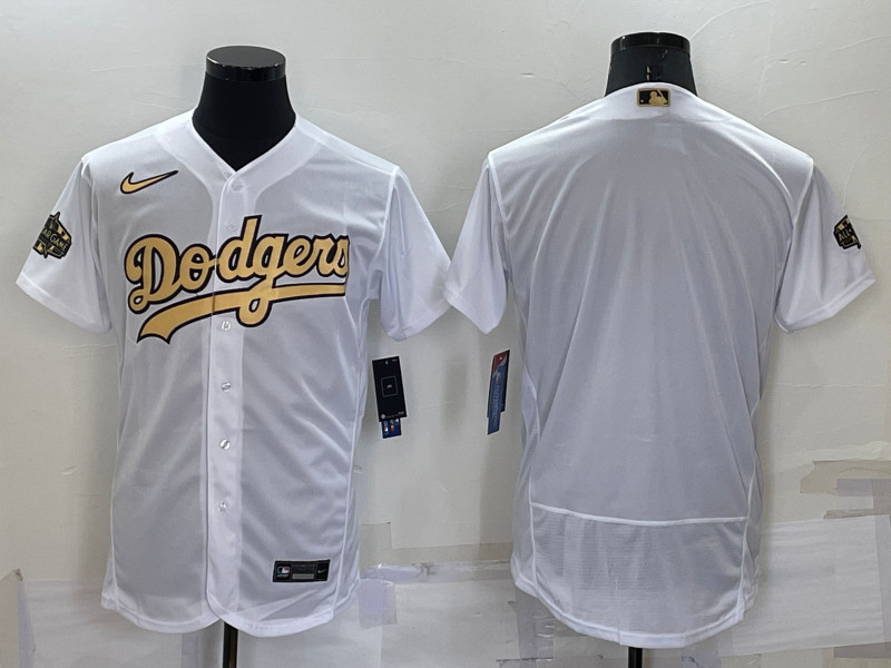 Dodgers Blank White Nike 2022 MLB All Star Flexbase Jersey->los angeles dodgers->MLB Jersey