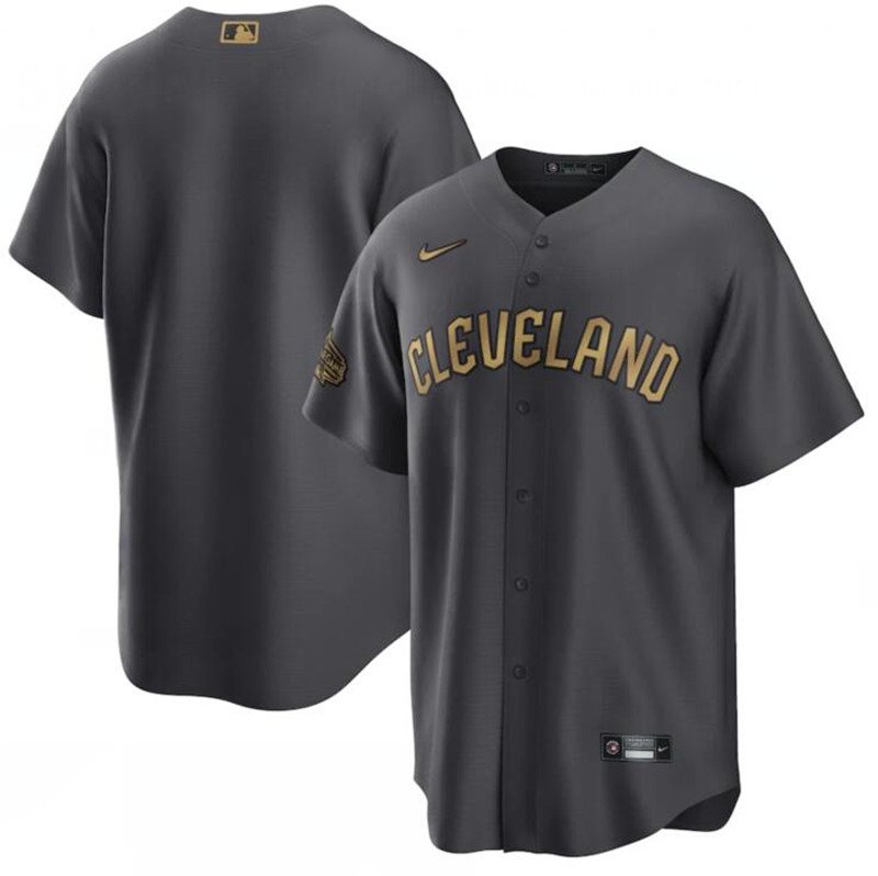 Guardians Blank Charcoal Nike 2022 MLB All Star Cool Base Jersey->2022 all star->MLB Jersey