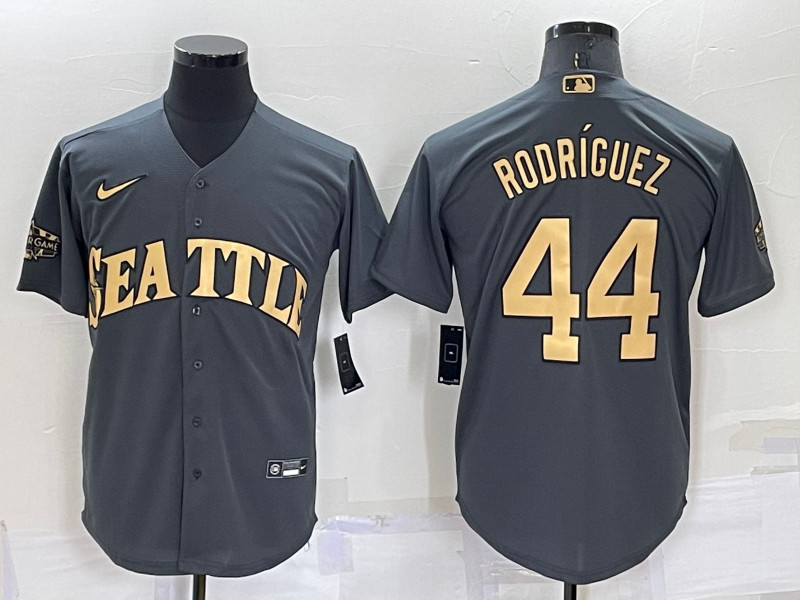 Mariners #44 Julio Rodriguez Charcoal Nike 2022 MLB All Star Cool Base Jerseys->2022 all star->MLB Jersey