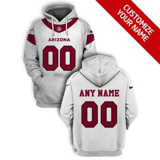 Mens Arizona Cardinals Active Player White Custom 2021 Pullover Hoodie->customized nfl jersey->Custom Jersey