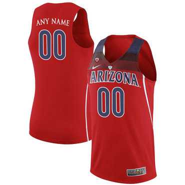 Men%27s Arizona Wildcats Red Custom College Basketball Jersey->customized ncaa jersey->Custom Jersey