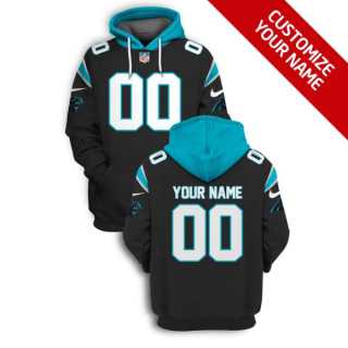 Men%27s Carolina Panthers Active Player Black Custom 2021 Pullover Hoodie->customized nfl jersey->Custom Jersey