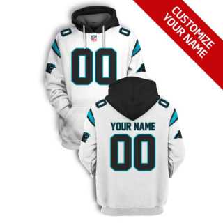 Men%27s Carolina Panthers Active Player White Custom 2021 Pullover Hoodie->customized nfl jersey->Custom Jersey