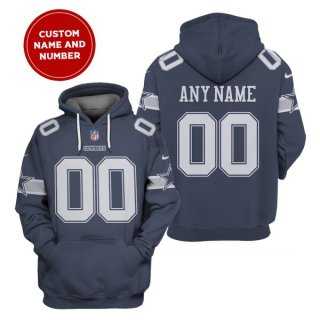 Men%27s Dallas Cowboys Active Player Navy Custom 2021 Pullover Hoodie->customized nfl jersey->Custom Jersey