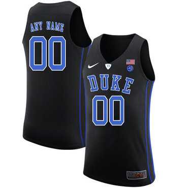 Men%27s Duke Blue Devils Customized Black Nike College Basketball Jersey->customized ncaa jersey->Custom Jersey