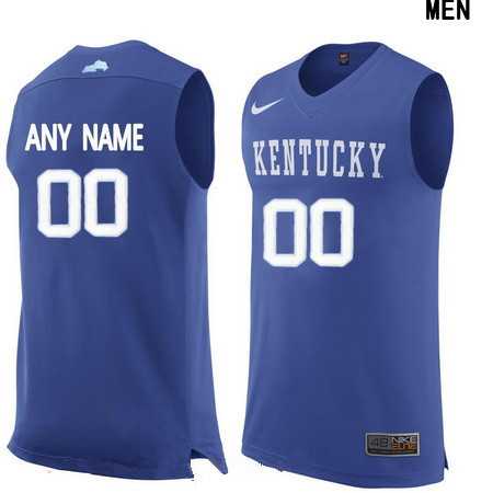 Men%27s Kentucky Wildcats Custom College Basketball Royal Blue Jersey->customized ncaa jersey->Custom Jersey