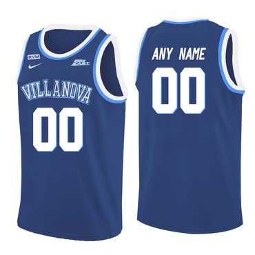Mens Villanova Wildcats Blue Customized College Basketball Jersey->customized ncaa jersey->Custom Jersey
