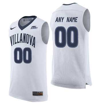 Men%27s Villanova Wildcats White Customized College Basketball Elite Jersey->customized ncaa jersey->Custom Jersey