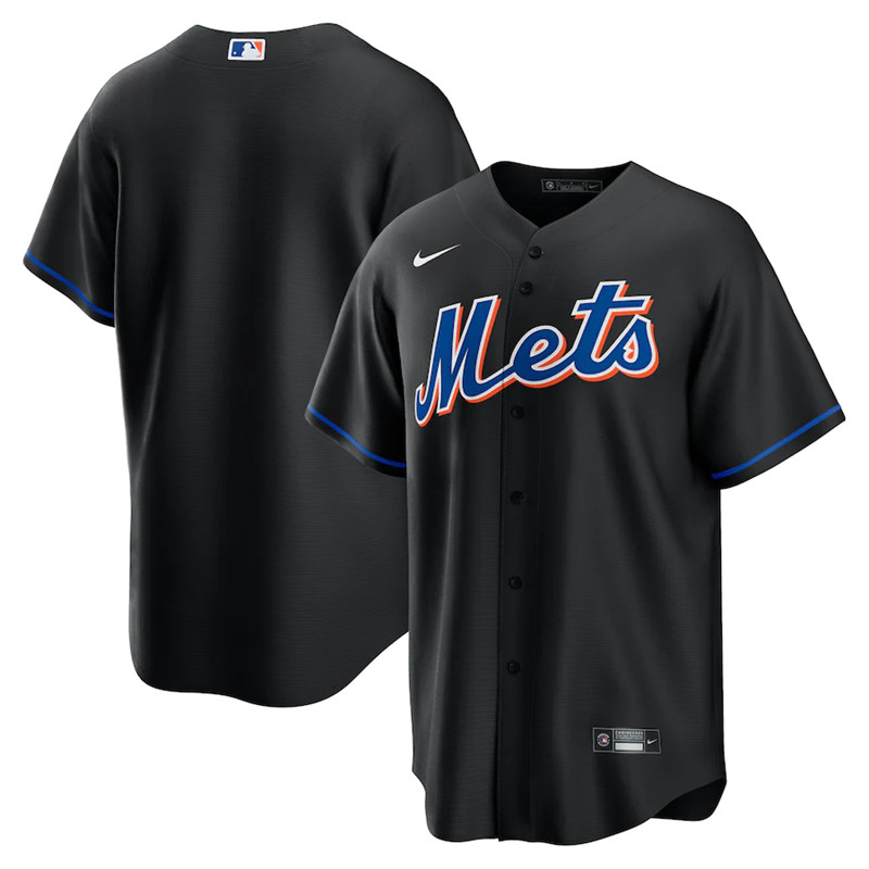 Mets Blank Black Nike 2022 Alternate Cool Base Jersey->new york mets->MLB Jersey