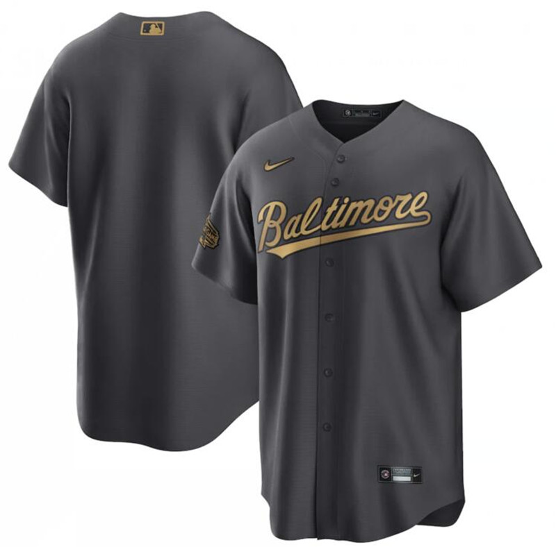 Orioles Blank Charcoal Nike 2022 MLB All Star Cool Base Jersey->2022 all star->MLB Jersey