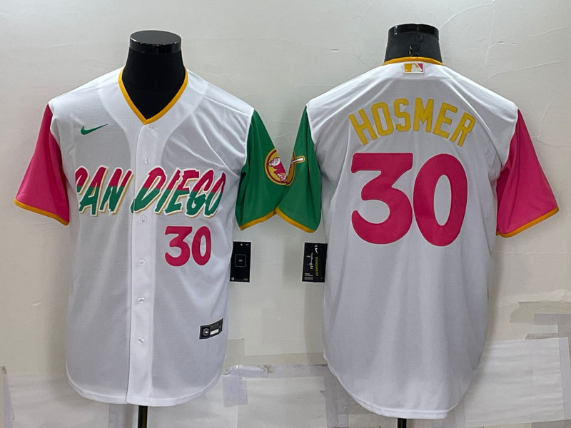 Padres #30 Eric Hosmer White Nike 2022 City Connect Cool Base Jersey->san diego padres->MLB Jersey
