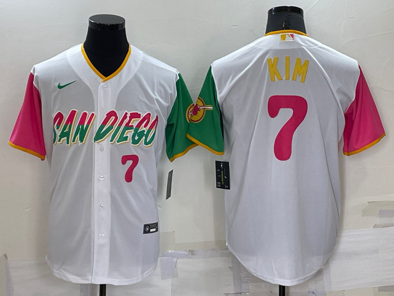 Padres #7 Ha Seong Kim White Nike 2022 City Connect Cool Base Jersey->san diego padres->MLB Jersey
