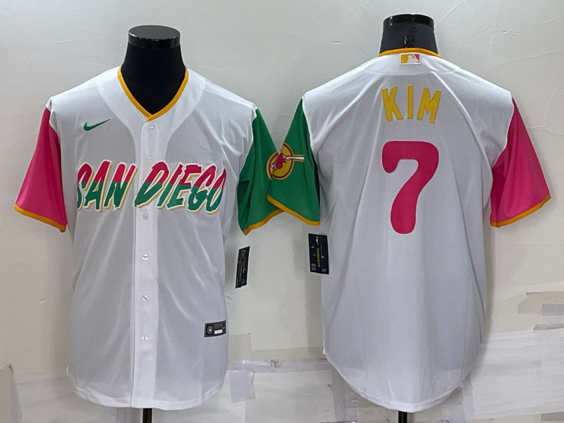 Padres #7 Ha Seong Kim White Nike 2022 City Connect Cool Base Jerseys->san diego padres->MLB Jersey