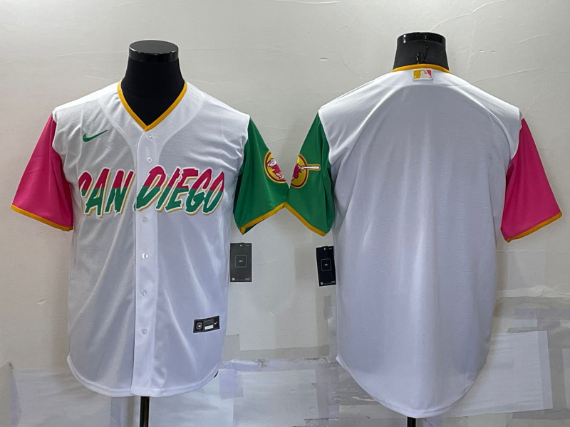 Padres Blank White Nike 2022 City Connect Cool Base Jersey->los angeles angels->MLB Jersey