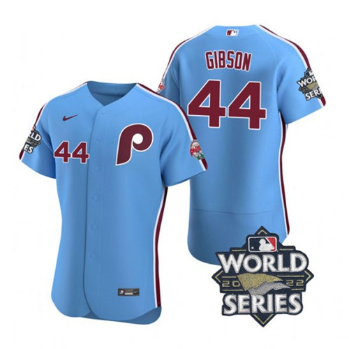Phillies #44 Kyle Gibson Blue Nike 2022 World Series Flexbase Jersey->philadelphia phillies->MLB Jersey
