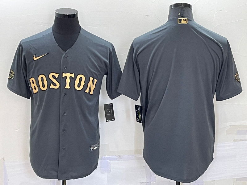 Red Sox Blank Charcoal Nike 2022 MLB All Star Cool Base Jerseys->2022 all star->MLB Jersey