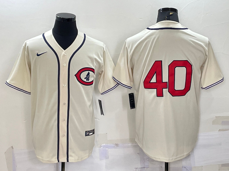 Reds #40 Nick Lodolo Cream Nike 2022 Field Of Dreams Cool Base Jersey->stitched ml->MLB Jersey
