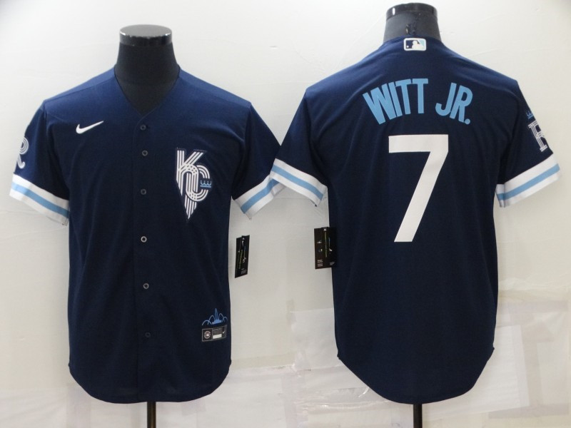 Royals #7 Bobby Witt Jr. Navy Nike 2022 City Connect Cool Base Jersey->washington nationals->MLB Jersey