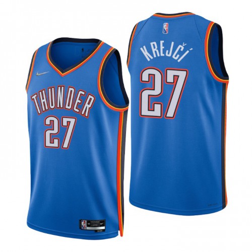 Nike Oklahoma City Thunder #27 Vit Krejci Blue Men’s 2021-22 NBA 75th Anniversary Diamond Swingman Jersey – Icon Edition Men’s->oklahoma city thunder->NBA Jersey