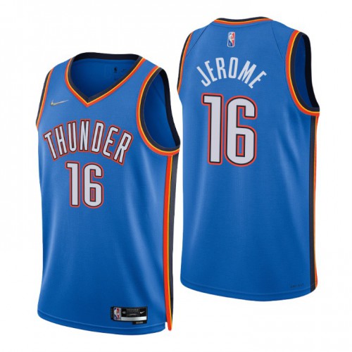 Nike Oklahoma City Thunder #16 Ty Jerome Blue Men’s 2021-22 NBA 75th Anniversary Diamond Swingman Jersey – Icon Edition Men’s->oklahoma city thunder->NBA Jersey