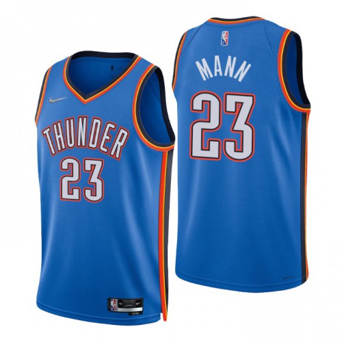 Nike Oklahoma City Thunder #23 Tre Mann Blue Men’s 2021-22 NBA 75th Anniversary Diamond Swingman Jersey – Icon Edition Men’s->oklahoma city thunder->NBA Jersey