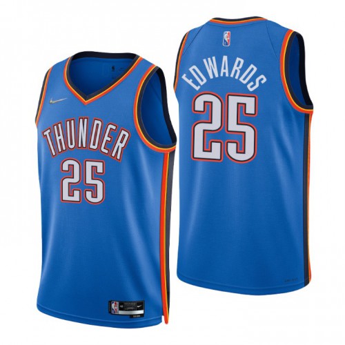 Nike Oklahoma City Thunder #25 Rob Edwards Blue Men’s 2021-22 NBA 75th Anniversary Diamond Swingman Jersey – Icon Edition Men’s->oklahoma city thunder->NBA Jersey