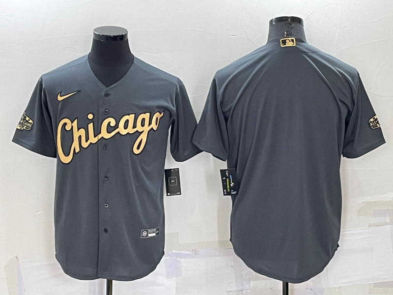 White Sox Blank Charcoal Nike 2022 MLB All Star Cool Base Jersey->2022 all star->MLB Jersey