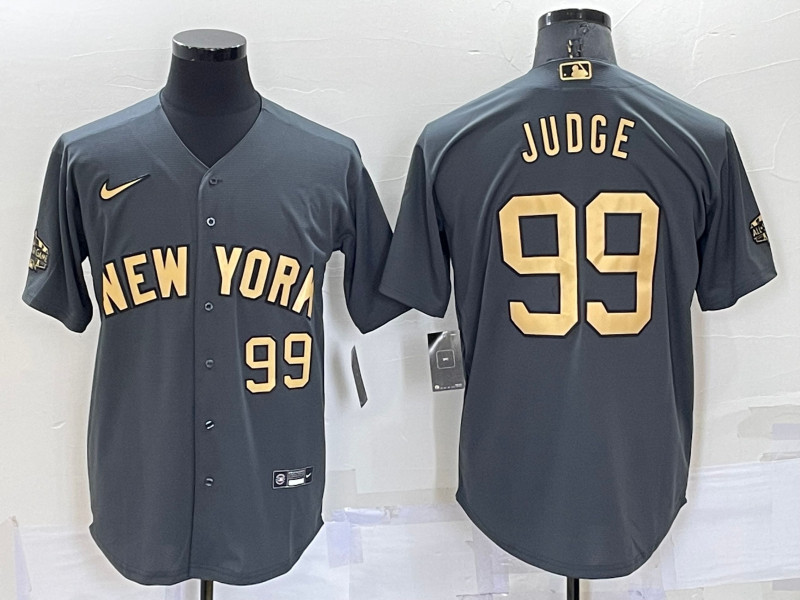 Yankees #99 Aaron Judge Charcoal Nike 2022 MLB All Star Cool Base Jersey->2022 all star->MLB Jersey