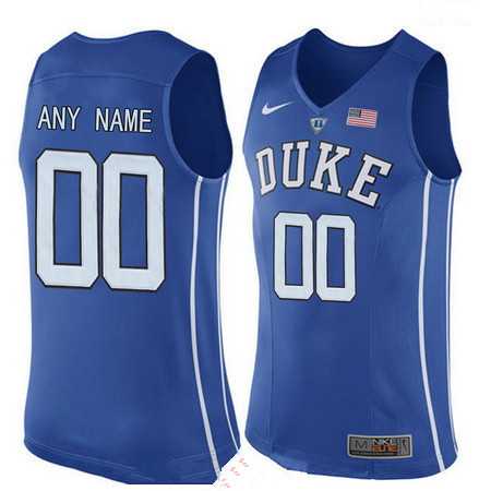 Youth Duke Blue Devils Custom Nike Performance Elite Royal Blue College Basketball Jersey->customized ncaa jersey->Custom Jersey