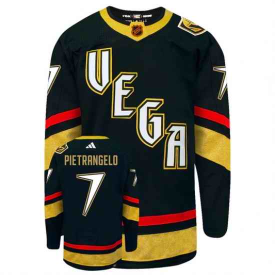 Men Golden Knights #7 Alex Pietrangelo Black 2022 23 Reverse Retro Stitched Jersey->anaheim ducks->NHL Jersey