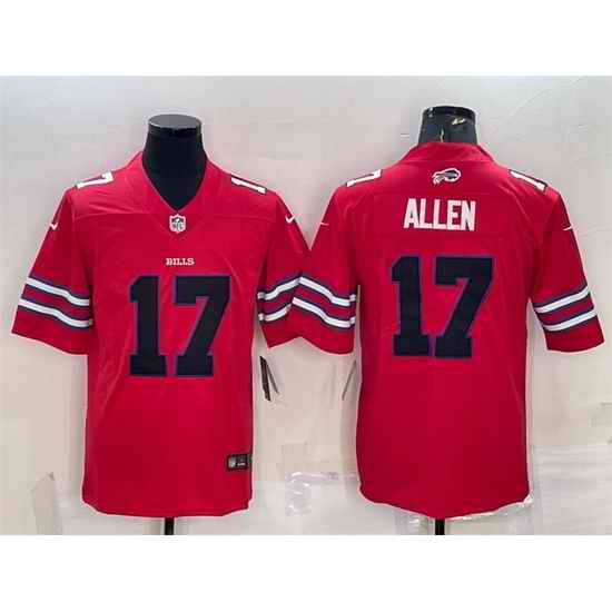 Men Buffalo Bills #17 Josh Allen Red Black Stitched Football Jersey->chicago bears->NFL Jersey
