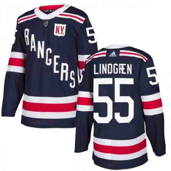 Ryan Lindgren New York Rangers Men Adidas Authentic Navy Blue 2018 Winter Classic Home Jersey->new york rangers->NHL Jersey