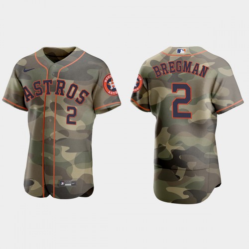Houston Houston Astros #2 Alex Bregman Men’s Nike 2021 Armed Forces Day Authentic MLB Jersey -Camo Men’s->houston astros->MLB Jersey