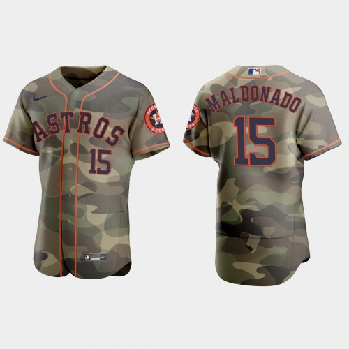 Houston Houston Astros #15 Martin Maldonado Men’s Nike 2021 Armed Forces Day Authentic MLB Jersey -Camo Men’s->houston astros->MLB Jersey