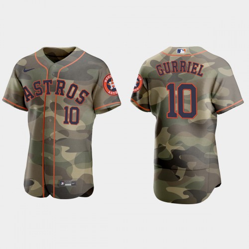 Houston Houston Astros #10 Yuli Gurriel Men’s Nike 2021 Armed Forces Day Authentic MLB Jersey -Camo Men’s->houston astros->MLB Jersey