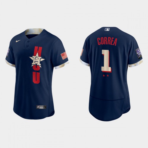 Houston Houston Astros #1 Carlos Correa 2021 Mlb All Star Game Authentic Navy Jersey Men’s->green bay packers->NFL Jersey