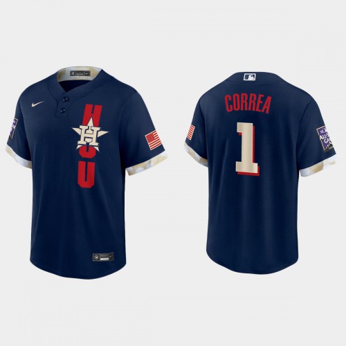 Houston Houston Astros #1 Carlos Correa 2021 Mlb All Star Game Fan’s Version Navy Jersey Men’s->houston astros->MLB Jersey
