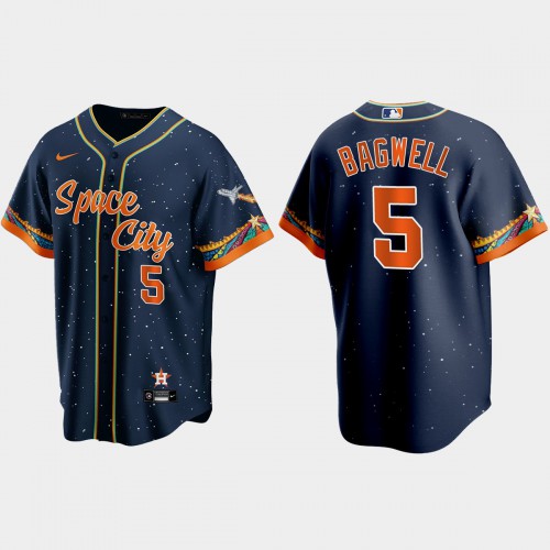Houston Houston Astros #5 Jeff Bagwell Navy Men’s Nike 2021 City Connect Replica MLB Jersey Men’s->youth mlb jersey->Youth Jersey